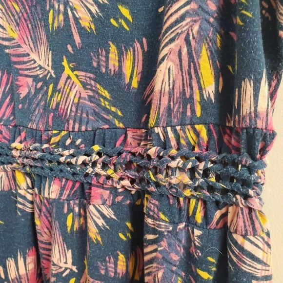 Mudd Laddar Braid Cutout Floral Maxi Dress Size 14 - Picture 9 of 13